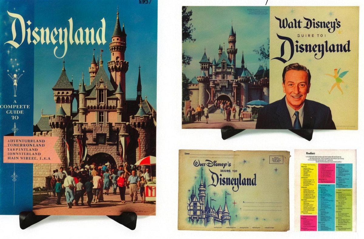 Vintage Disneyland guide books and paper ephemera from the 1950s
